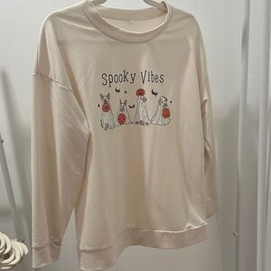 Spooky Vibes Cream Sweatshirt